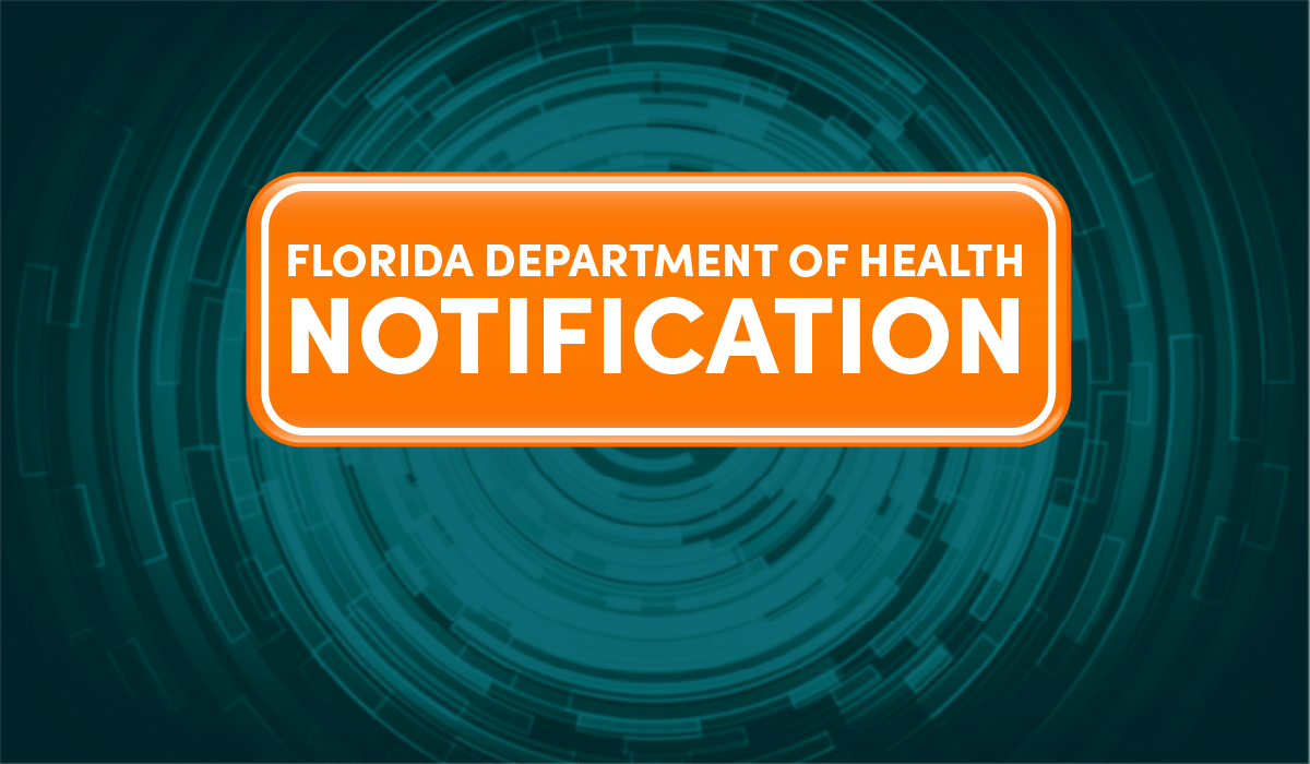 Florida Department of Health Notification
